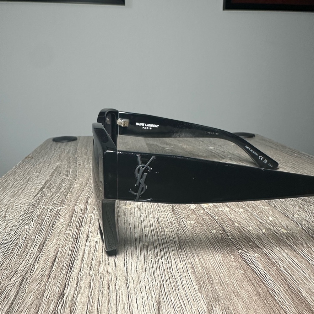 Yves Saint Laurent oversized sunglasses with large side logo print